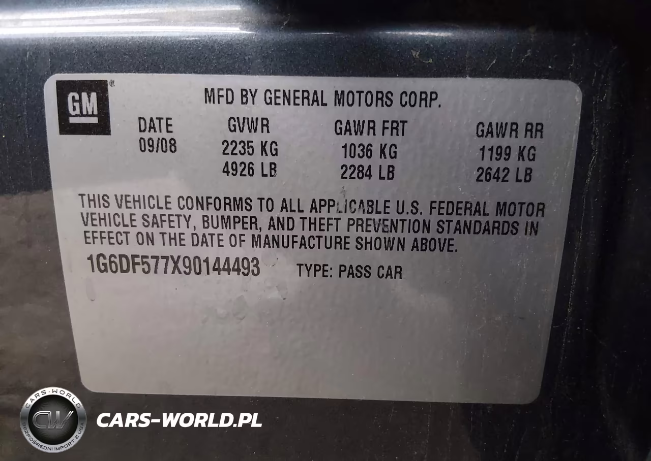 2009 Cadillac Cts Standard VIN:1G6DF577X90144493 - 9