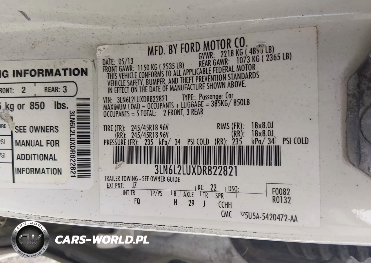 2013 Lincoln Mkz Hybrid VIN:3LN6L2LUXDR822821 - 9