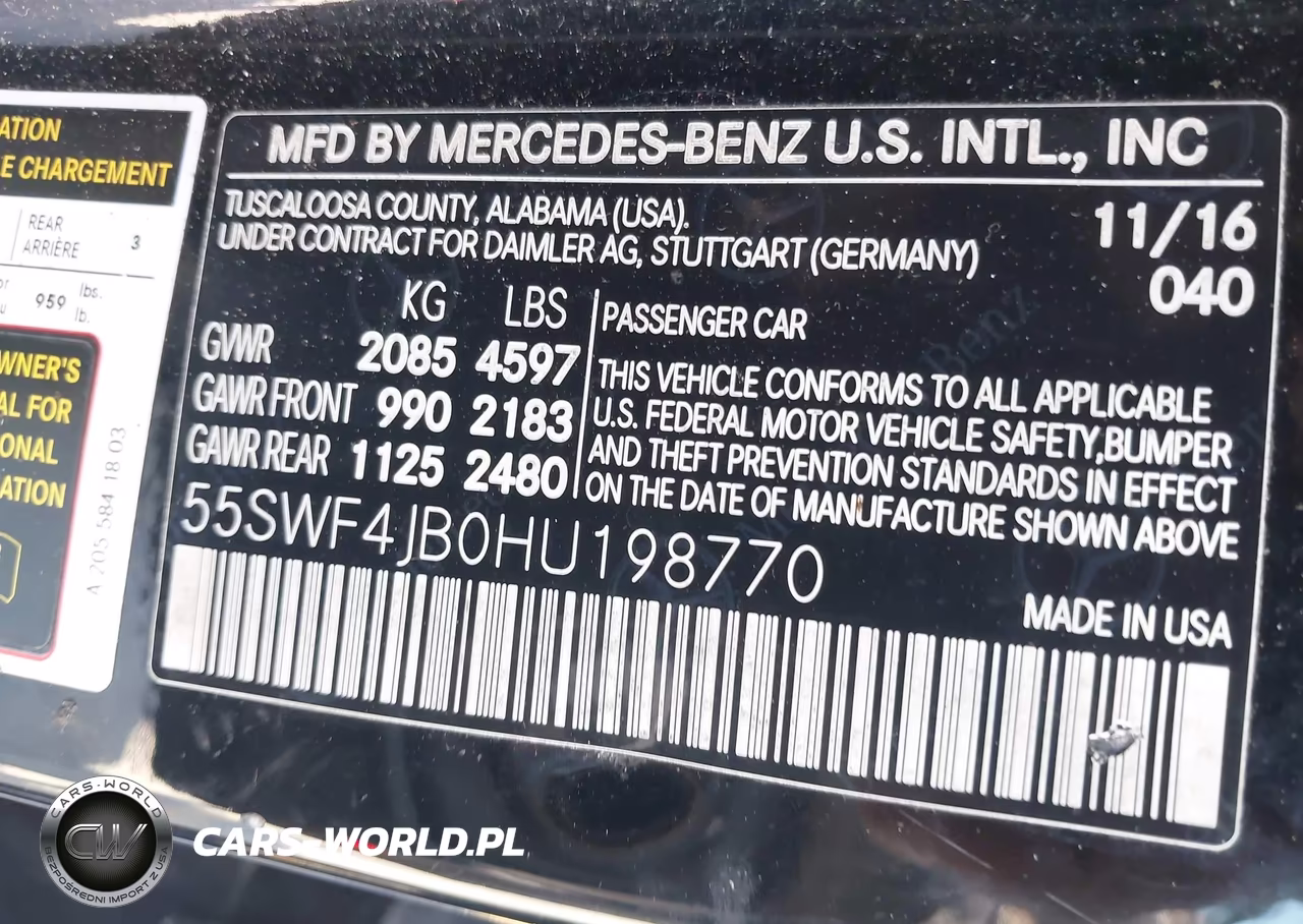 2017 Mercedes-Benz C 300 VIN:55SWF4JB0HU198770 - 9