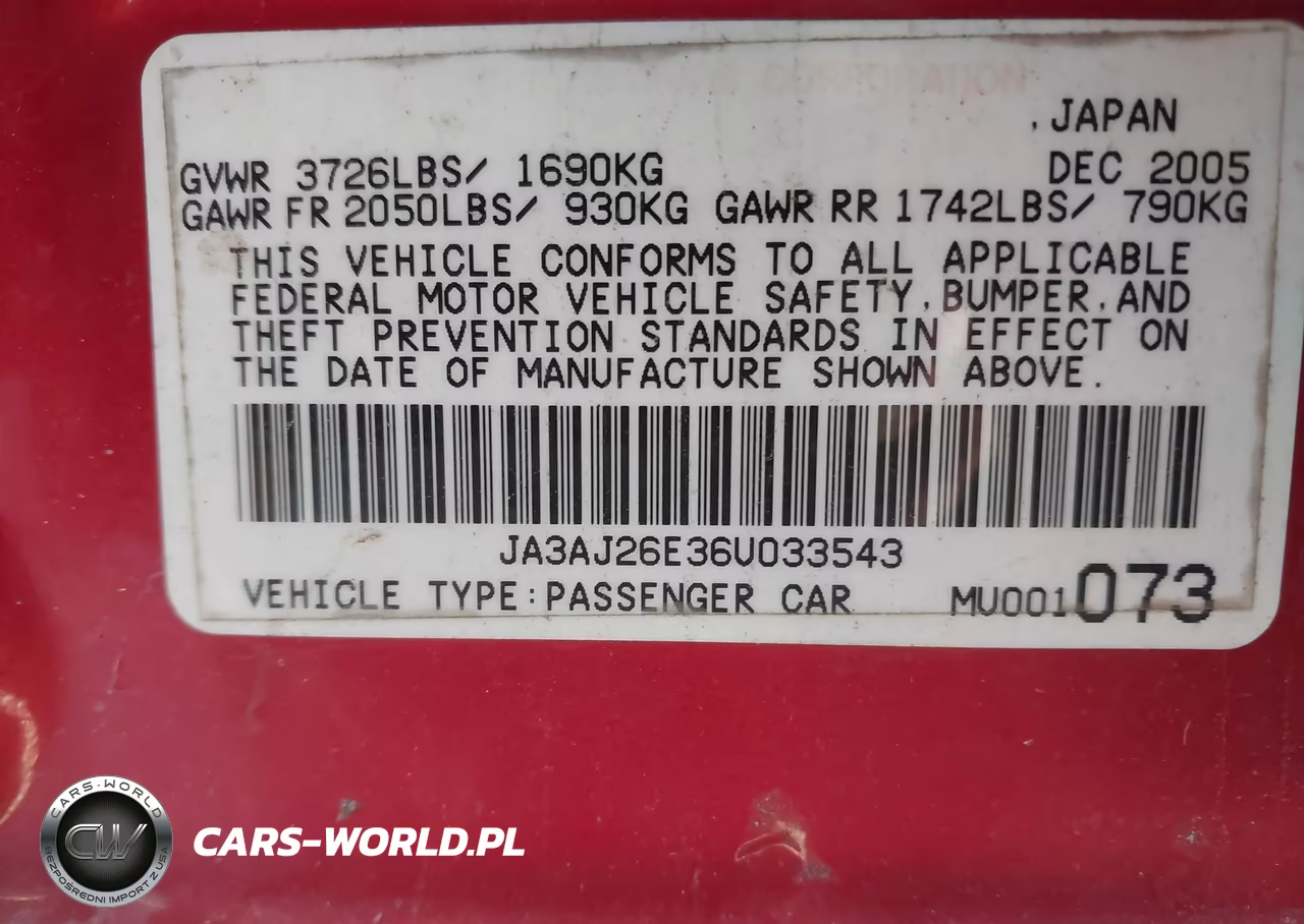 2006 Mitsubishi Lancer Es-Se VIN:JA3AJ26E36U033543 - 9