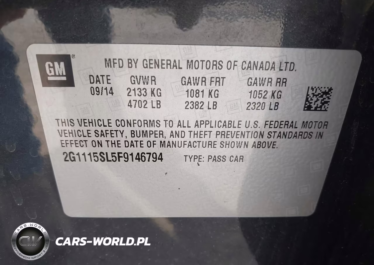 2015 Chevrolet Impala 1Lt VIN:2G1115SL5F9146794 - 9