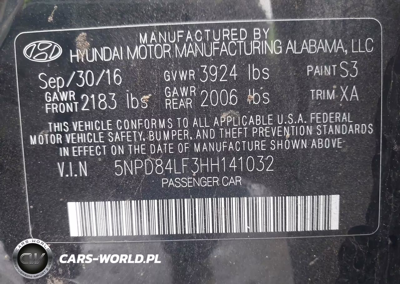 2017 Hyundai Elantra Se VIN:5NPD84LF3HH141032 - 9