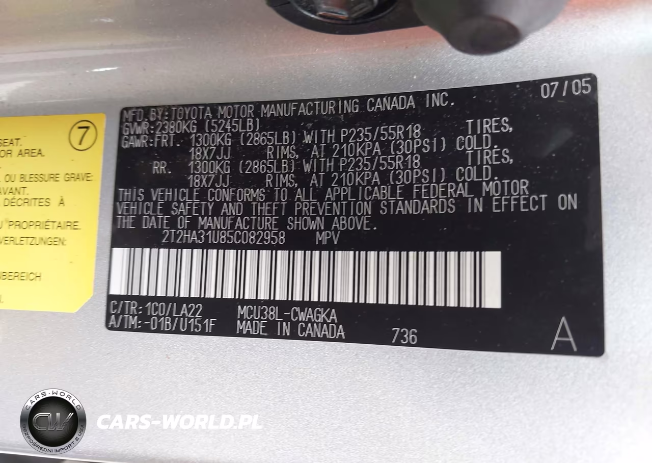 2005 Lexus Rx 330 VIN:2T2HA31U85C082958 - 9