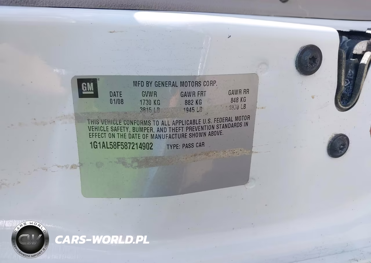 2008 Chevrolet Cobalt Lt VIN:1G1AL58F587214902 - 9