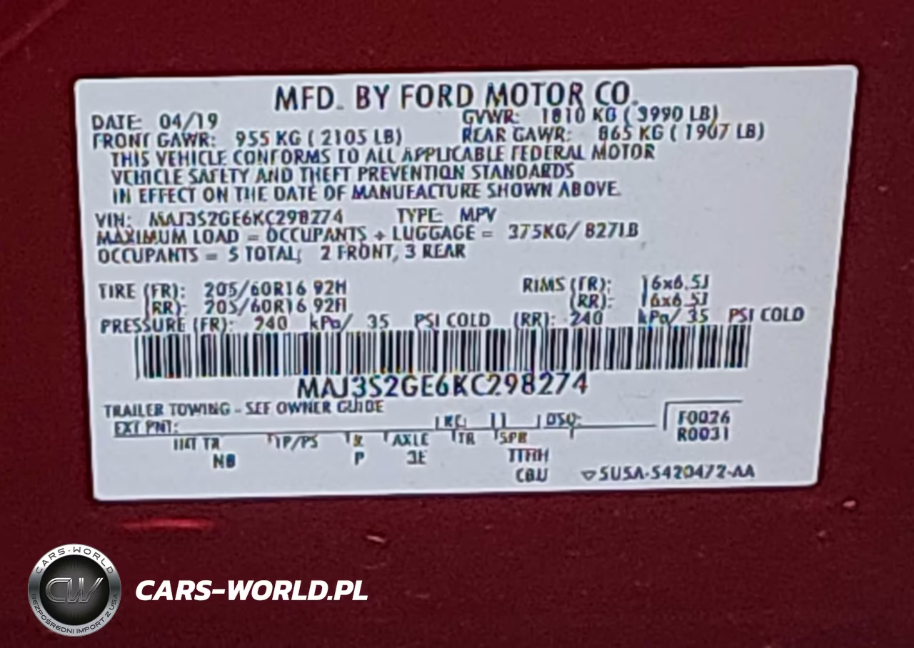 2019 Ford Ecosport Se VIN:MAJ3S2GE6KC298274 - 9