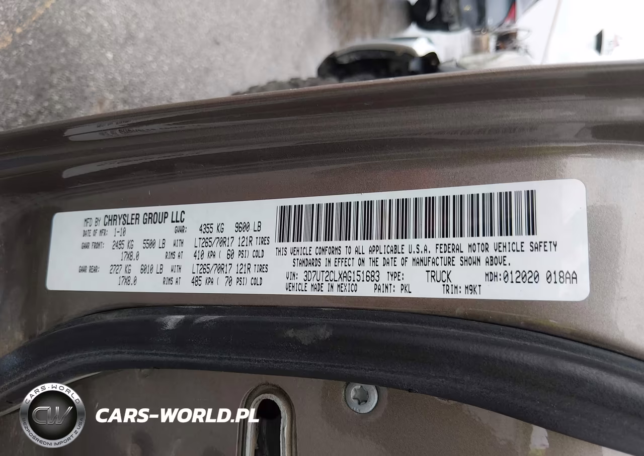 2010 Dodge Ram 2500 Slt VIN:3D7UT2CLXAG151683 - 9