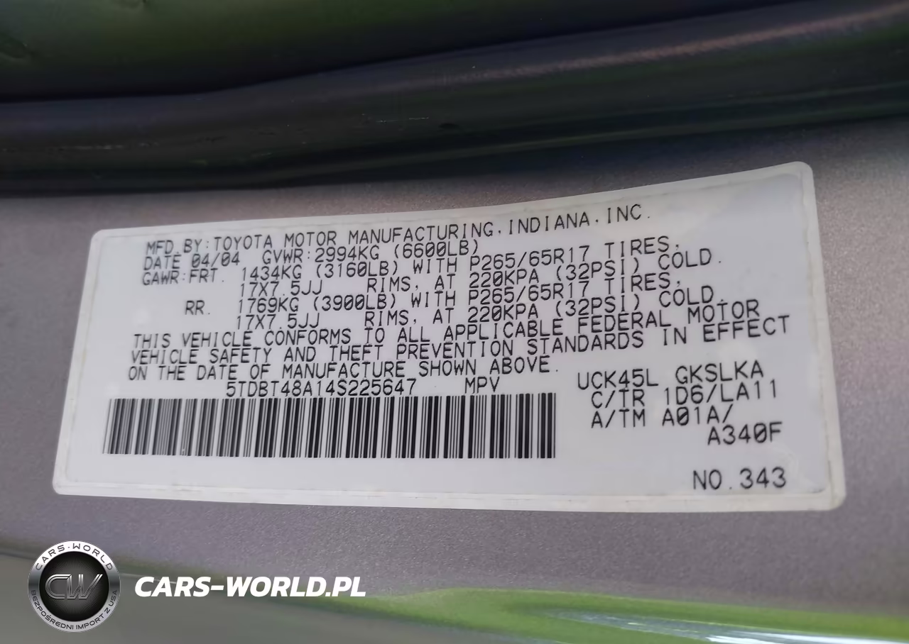 2004 Toyota Sequoia Limited VIN:5TDBT48A14S225647 - 9