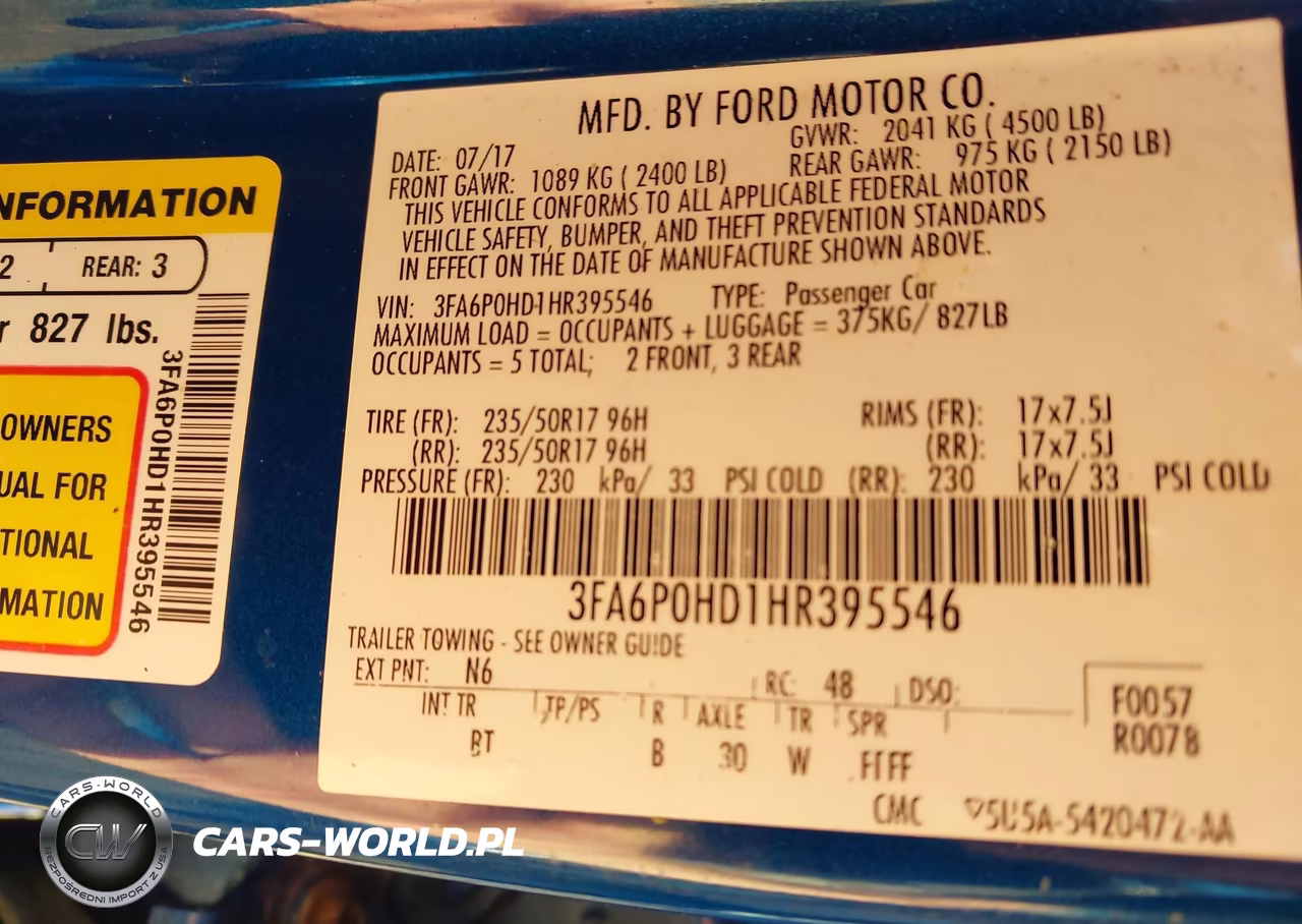 2017 Ford Fusion Se VIN:3FA6P0HD1HR395546 - 9