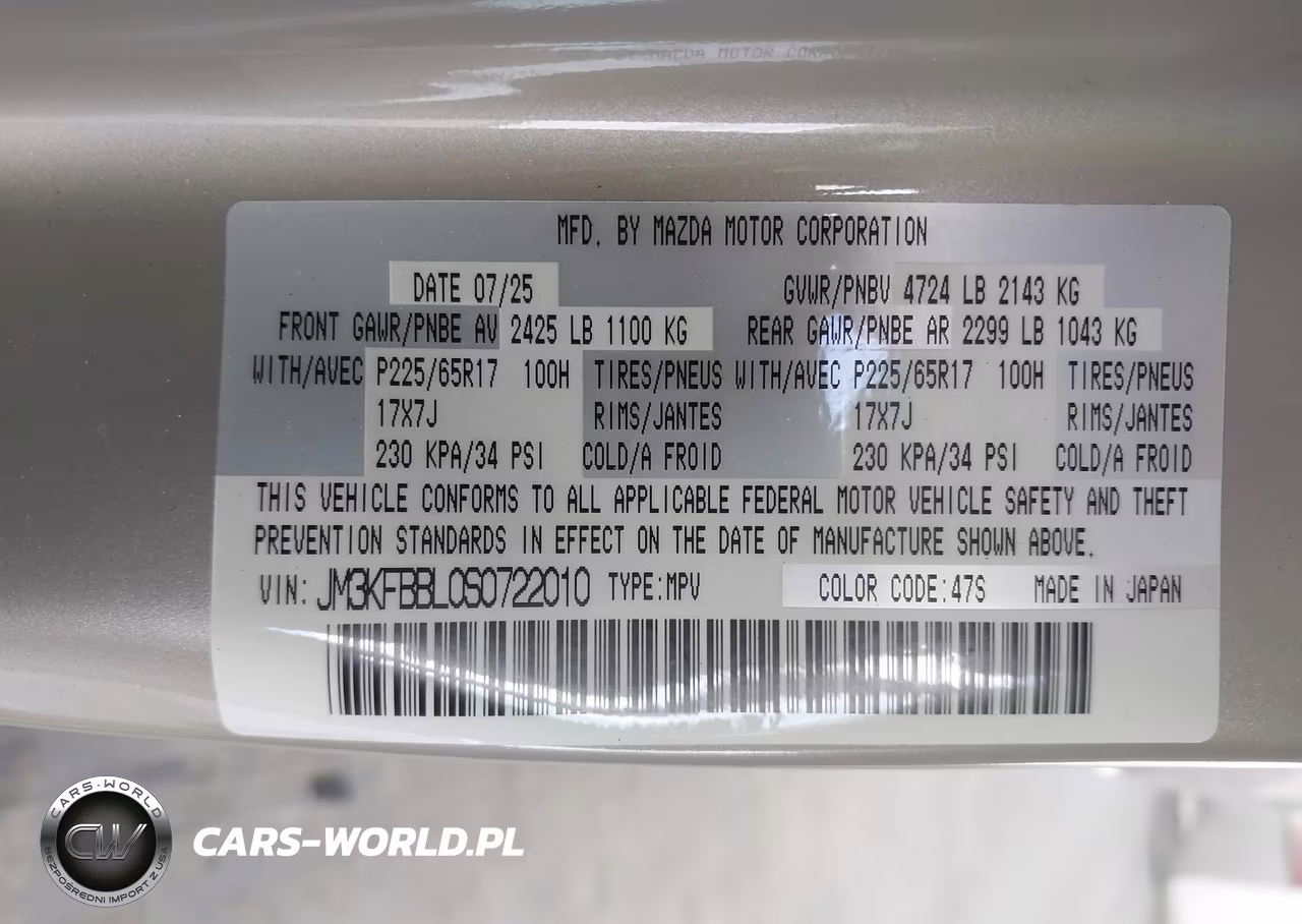 2025 Mazda Cx-5 2.5 S Select VIN:JM3KFBBL0S0722010 - 9