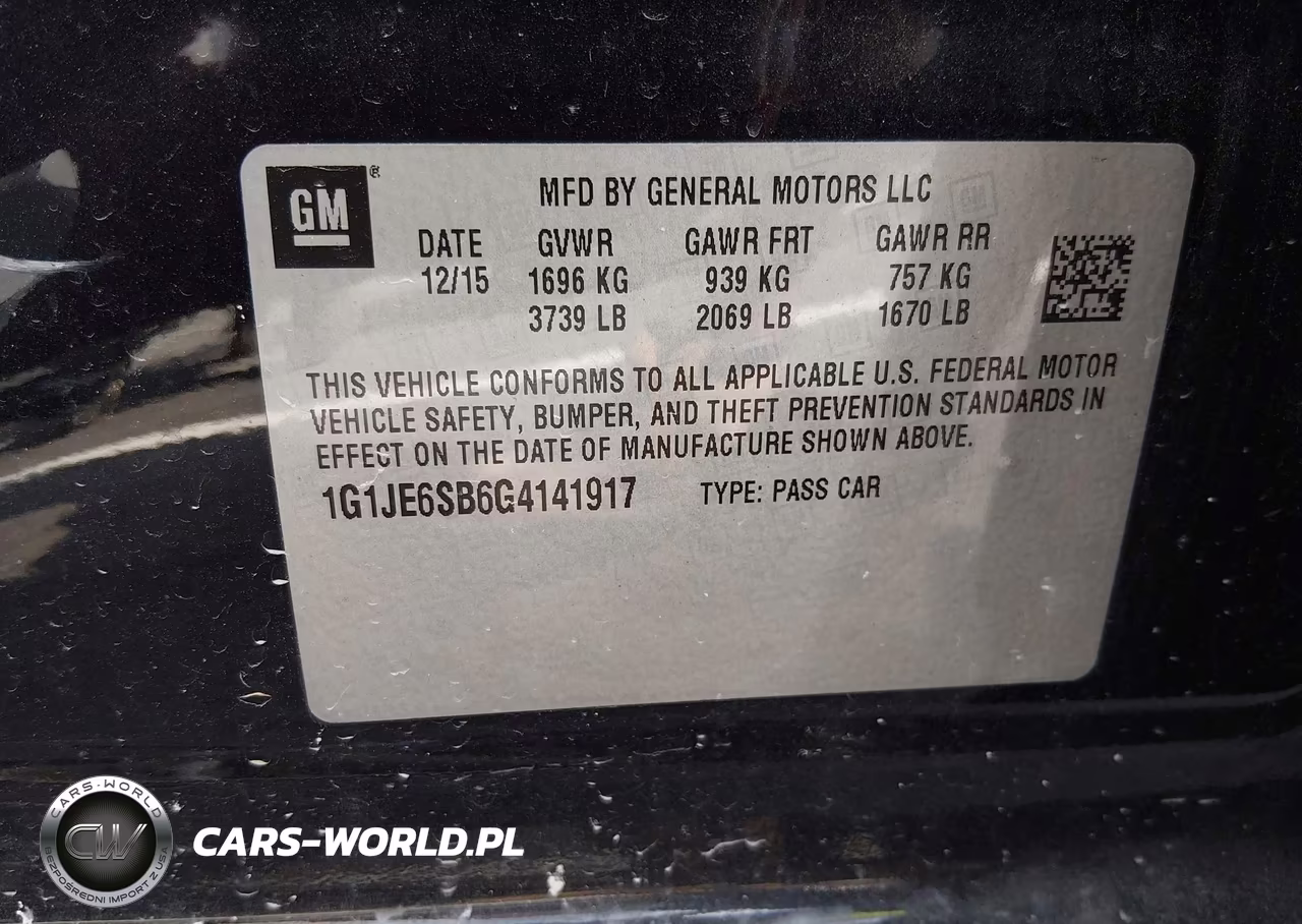 2016 Chevrolet Sonic Ltz Auto VIN:1G1JE6SB6G4141917 - 9