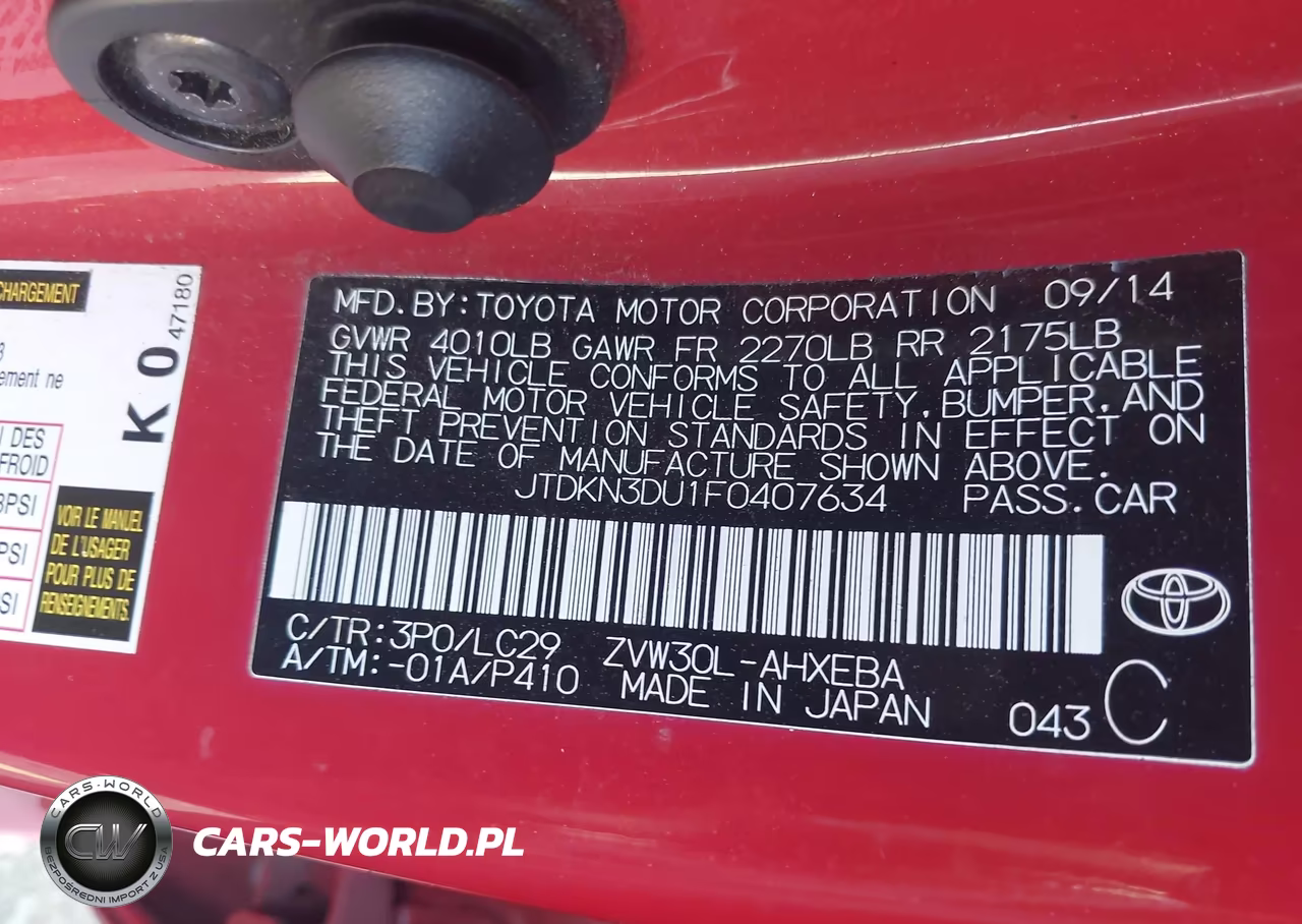 2015 Toyota Prius Persona Series Special Edition VIN:JTDKN3DU1F0407634 - 9