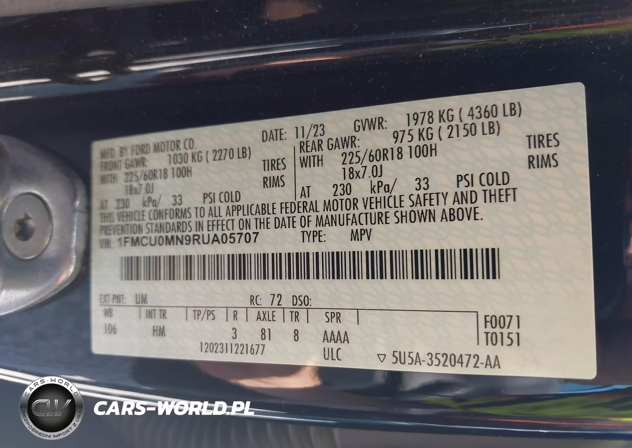 2024 Ford Escape St-Line VIN:1FMCU0MN9RUA05707 - 9
