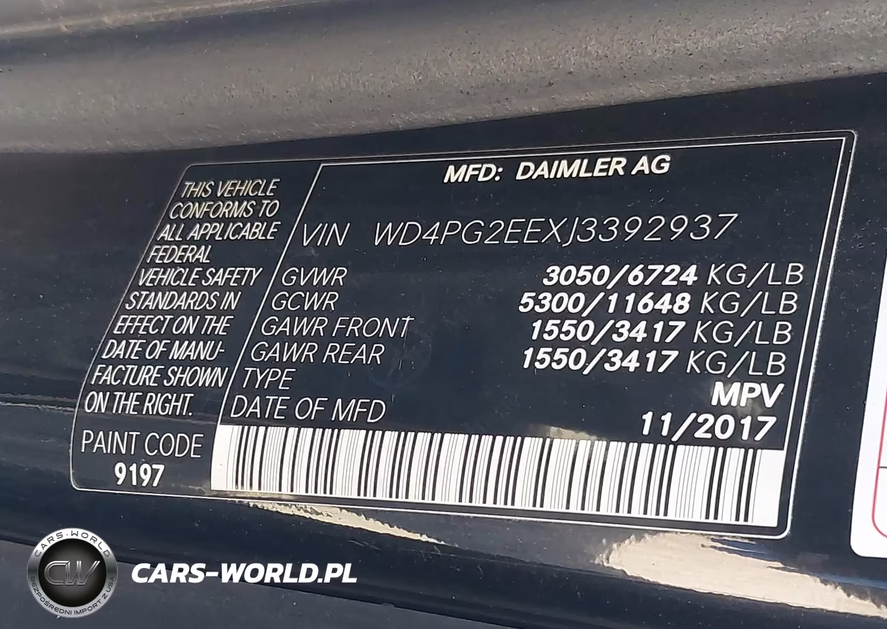 2018 Mercedes-Benz Metris VIN:WD4PG2EEXJ3392937 - 9