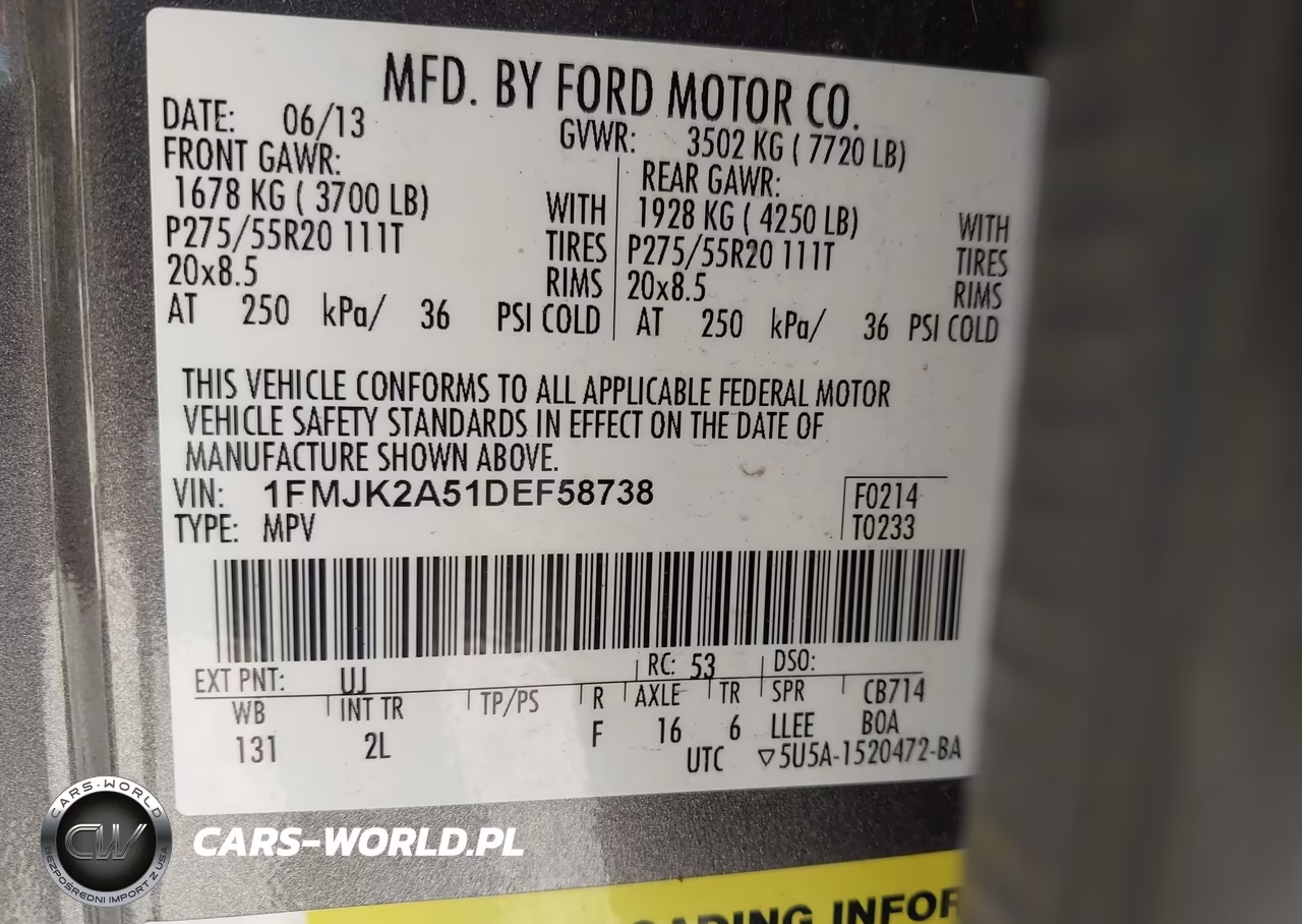 2013 Ford Expedition El Limited VIN:1FMJK2A51DEF58738 - 9