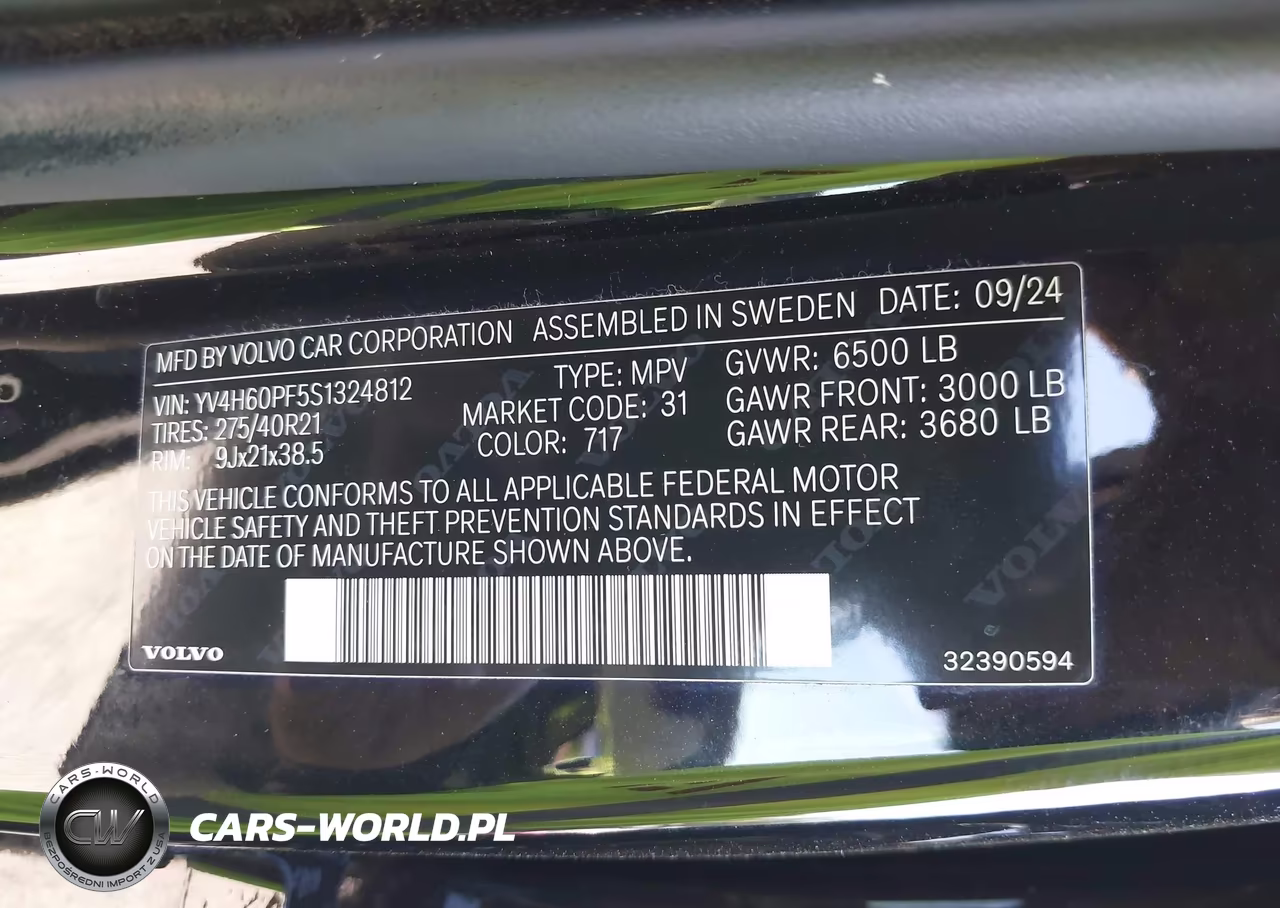 2025 Volvo Xc90 Plug-In Hybrid T8 Ultra 7-Seater VIN:YV4H60PF5S1324812 - 9