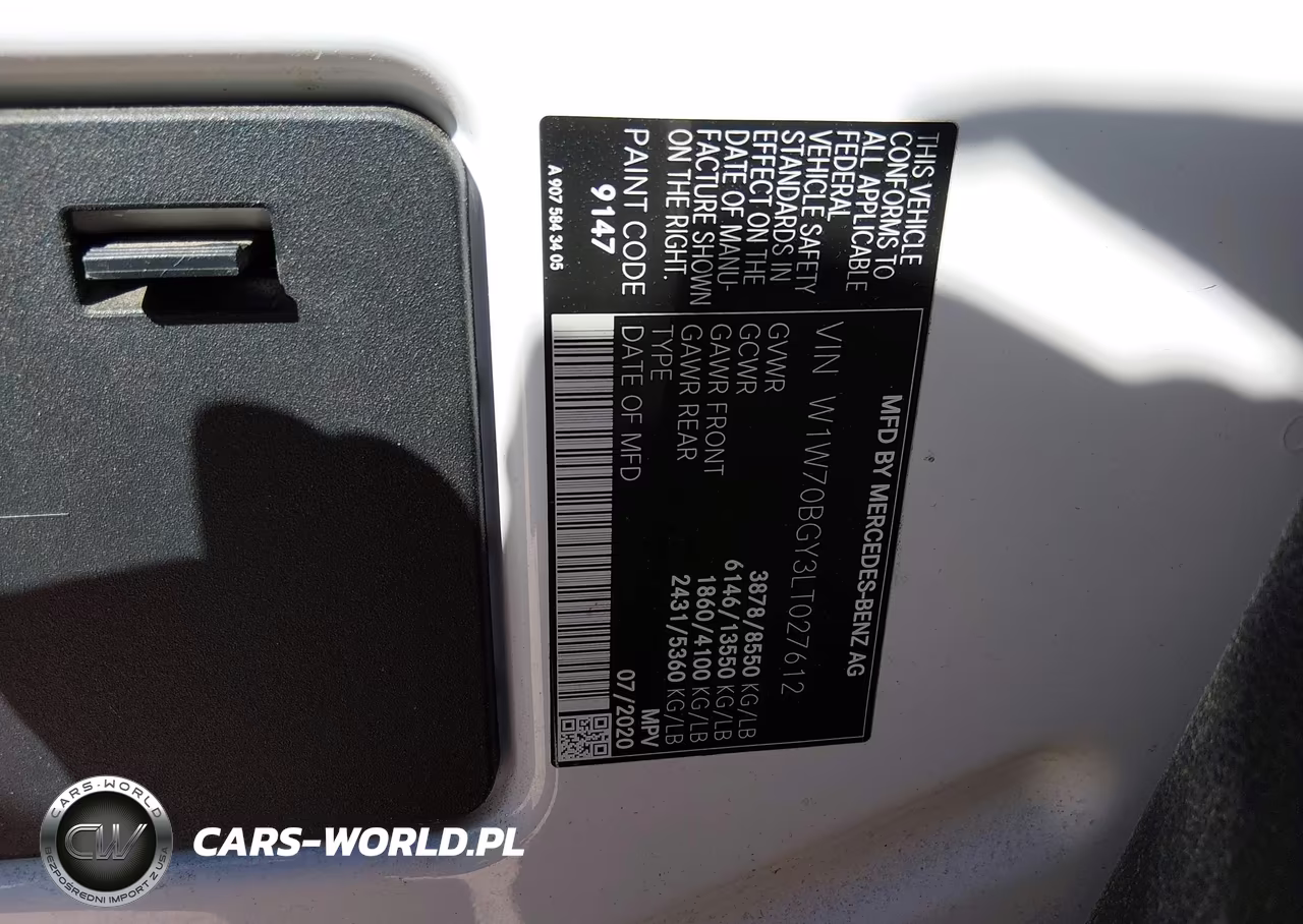 2020 Mercedes-Benz Sprinter 1500 Standard Roof I4 VIN:W1W70BGY3LT027612 - 9