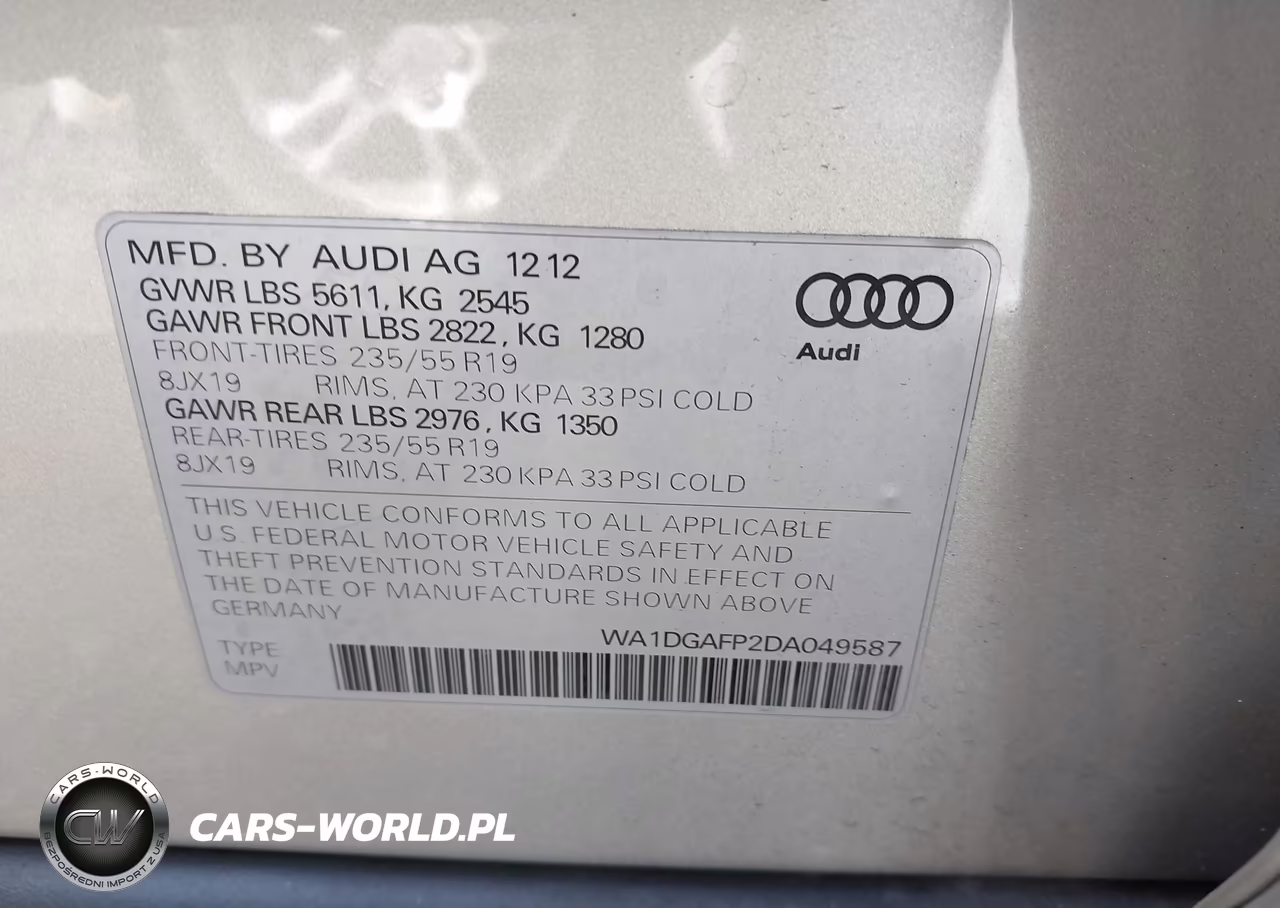 2013 Audi Q5 3.0T Premium Plus VIN:WA1DGAFP2DA049587 - 9