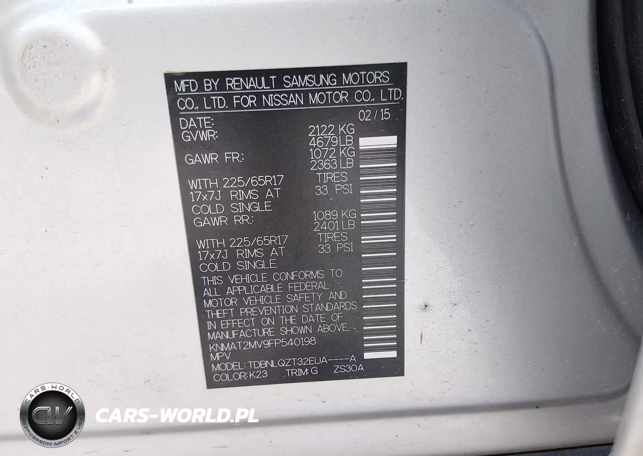 2015 NISSAN ROGUE SV VIN:KNMAT2MV9FP540198 - 9