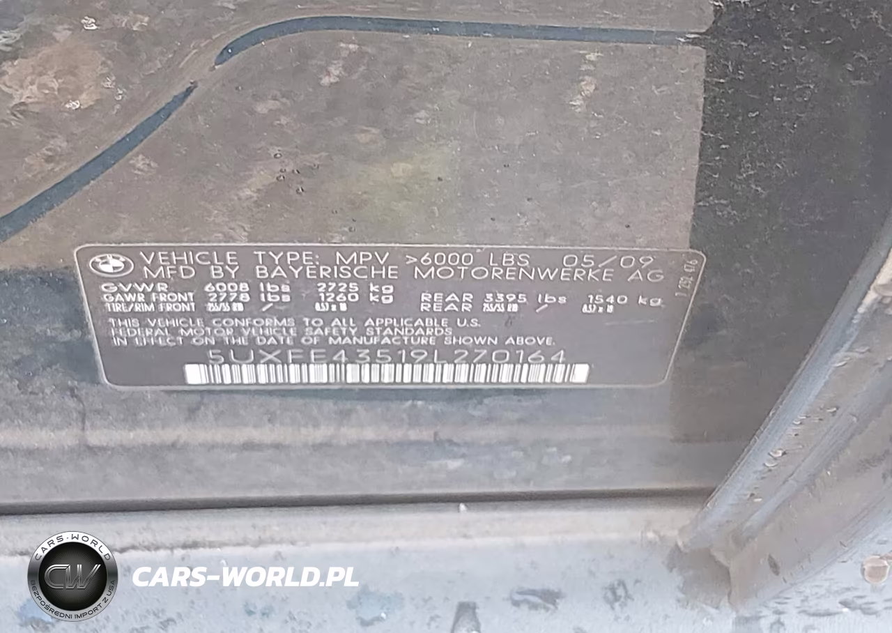 2009 BMW X5 xDrive30I VIN:5UXFE43519L270164 - 8