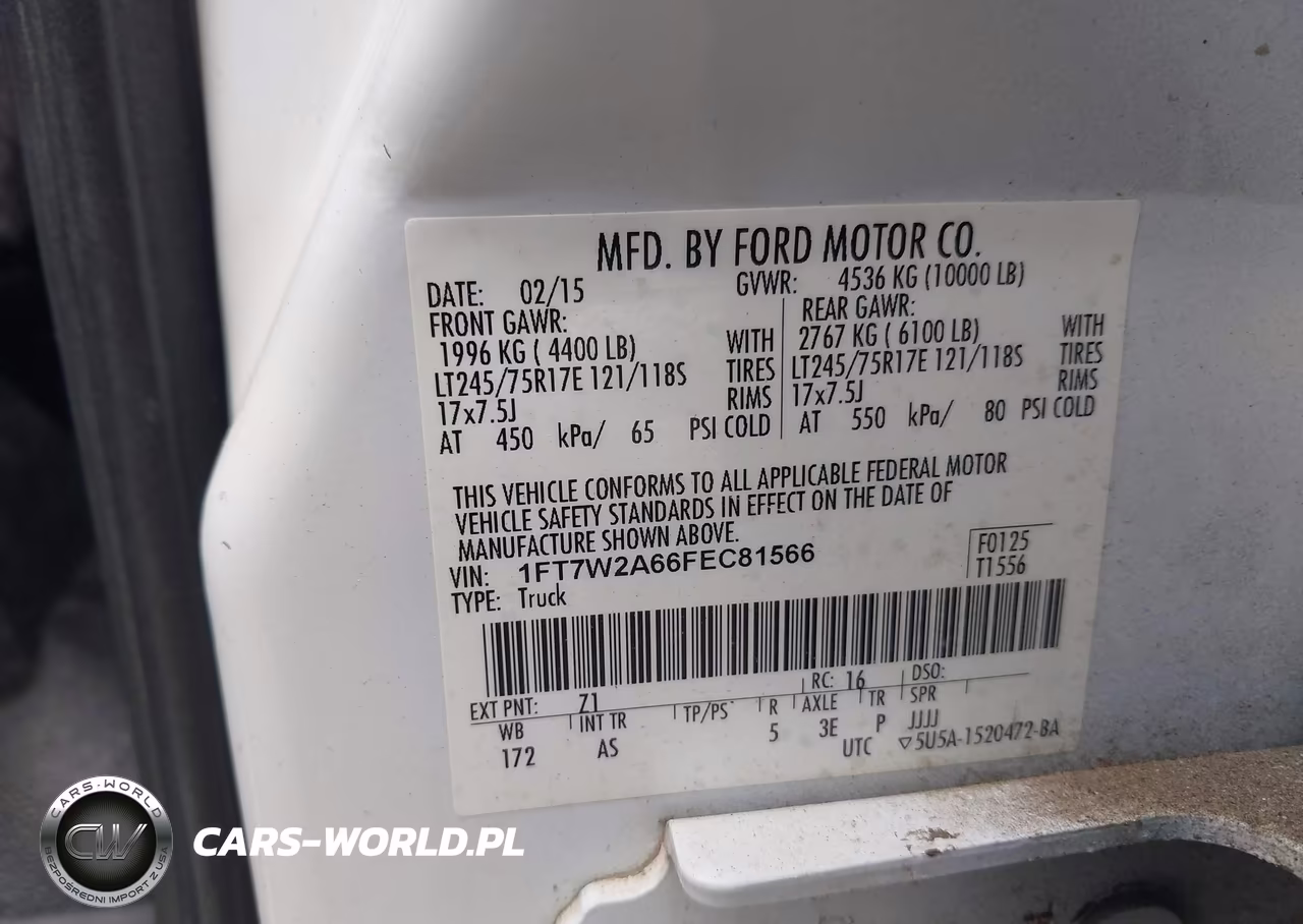 2015 Ford F-250 Xl VIN:1FT7W2A66FEC81566 - 9