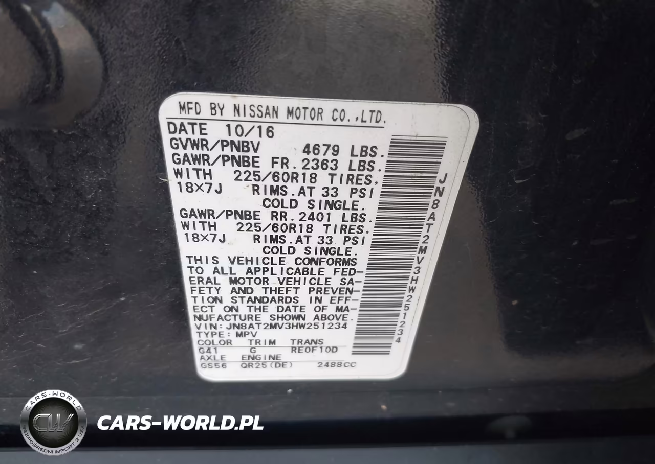 2017 Nissan Rogue Sl VIN:JN8AT2MV3HW251234 - 9