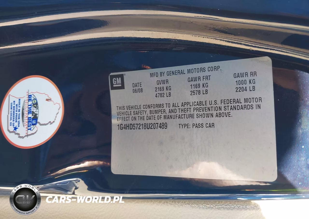 2008 Buick Lucerne Cxl VIN:1G4HD57218U207489 - 9