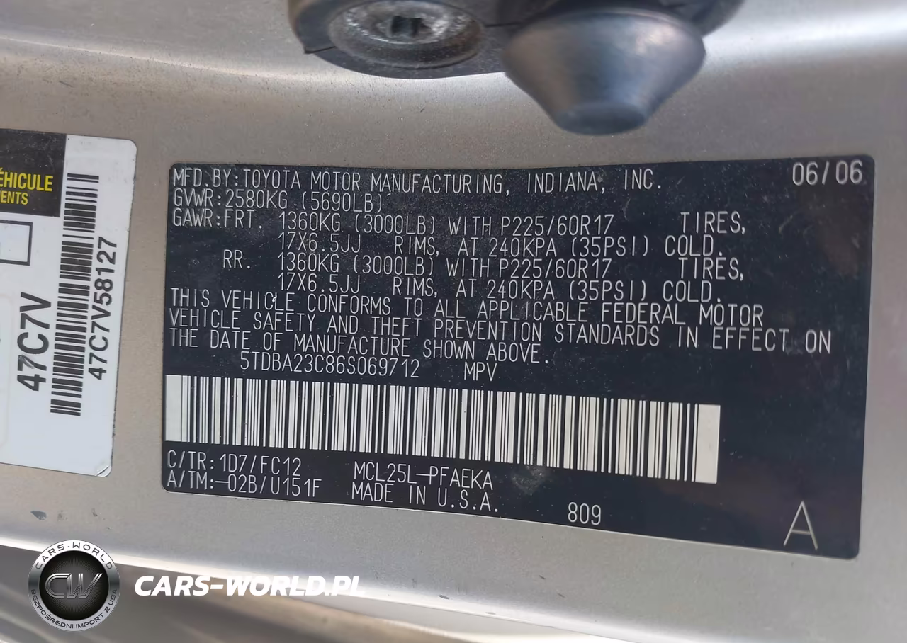 2006 Toyota Sienna Le VIN:5TDBA23C86S069712 - 9
