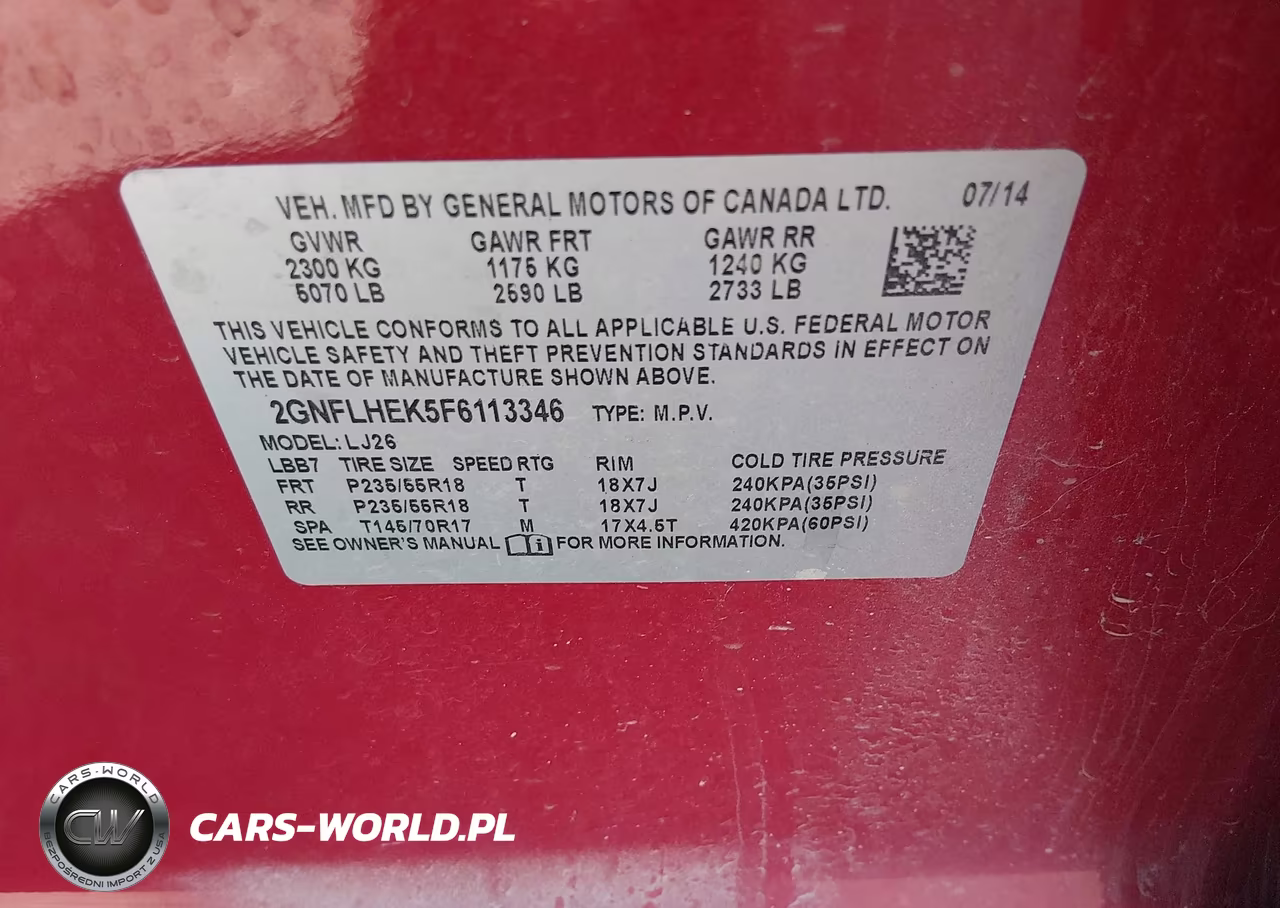 2015 Chevrolet Equinox Ltz VIN:2GNFLHEK5F6113346 - 9