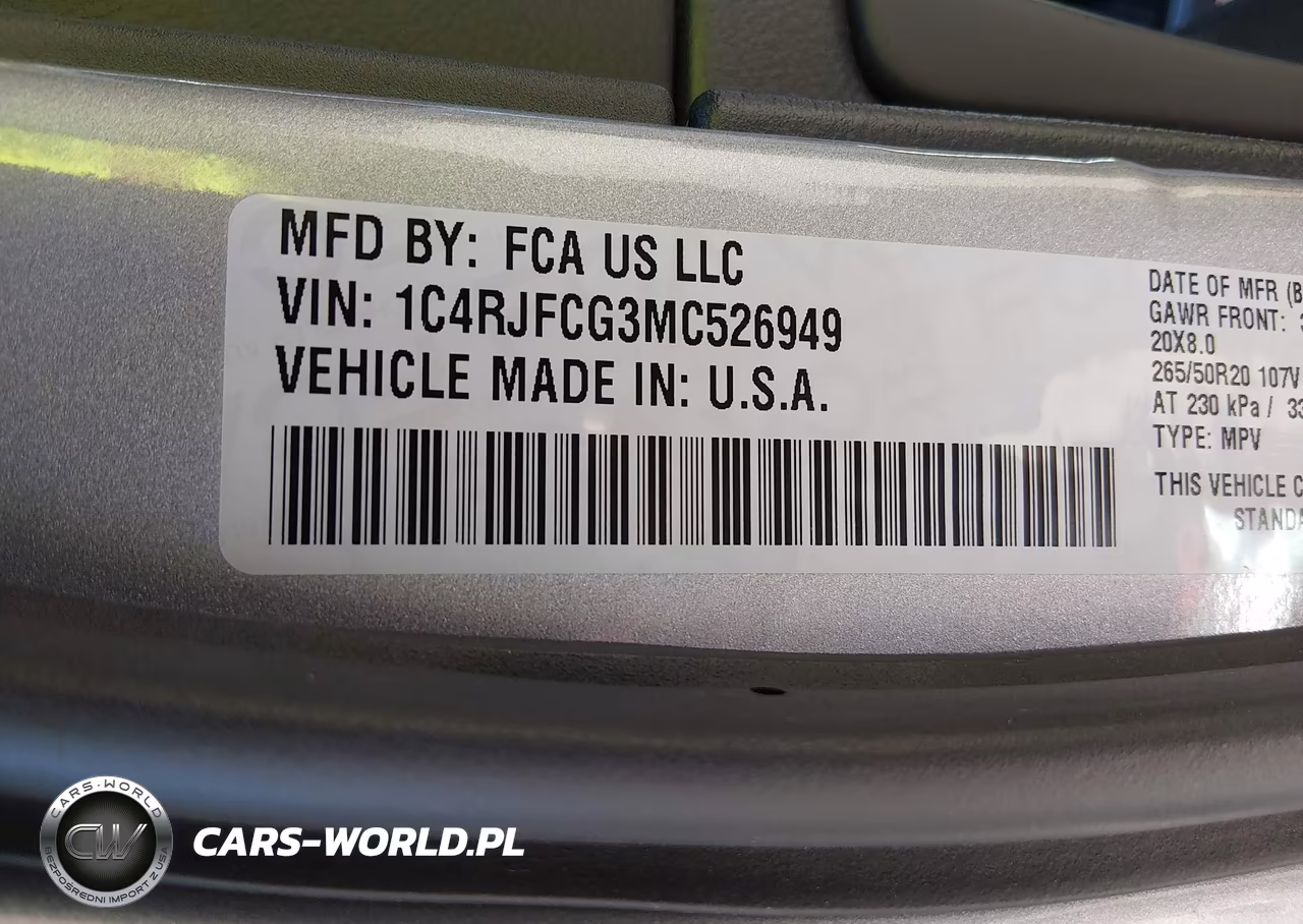 2021 Jeep Grand Cherokee High Altitude 4X4 VIN:1C4RJFCG3MC526949 - 9