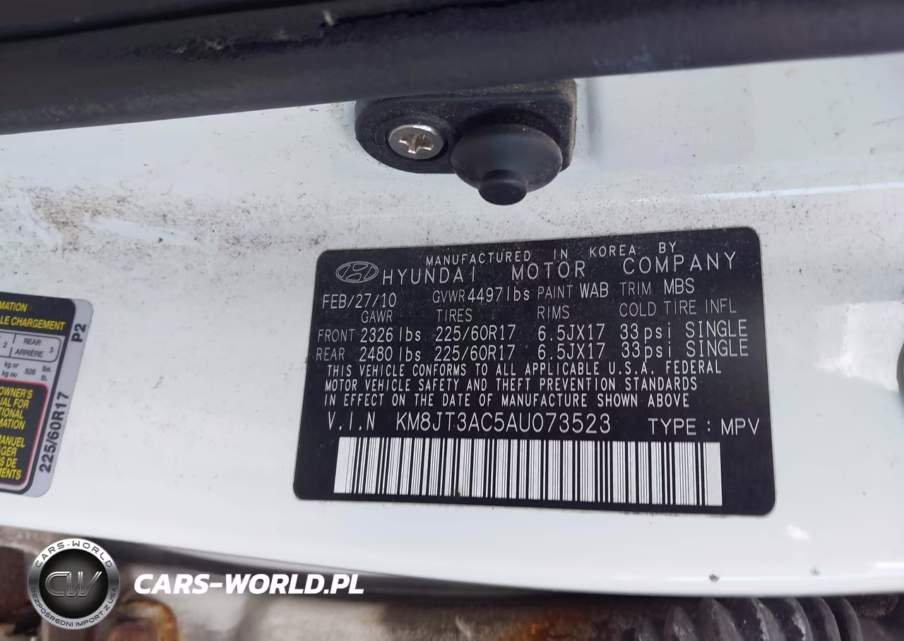 2010 Hyundai Tucson Gls VIN:KM8JT3AC5AU073523 - 9