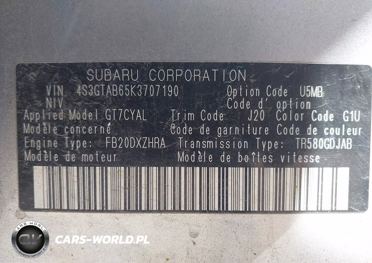 2019 Subaru Impreza 2.0I VIN:4S3GTAB65K3707190 - 9
