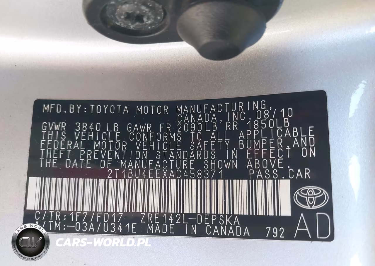 2010 Toyota Corolla S VIN:2T1BU4EEXAC458371 - 9