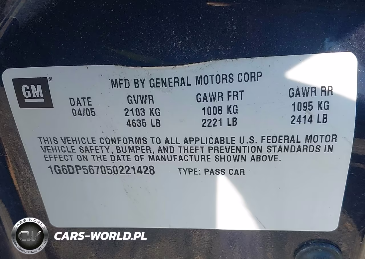 2005 Cadillac Cts Standard VIN:1G6DP567050221428 - 9