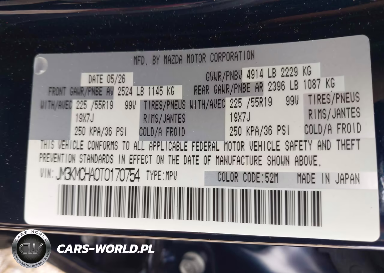 2026 Mazda Cx-5 2.5 S Preferred VIN:JM3KMCHA0T0170754 - 9