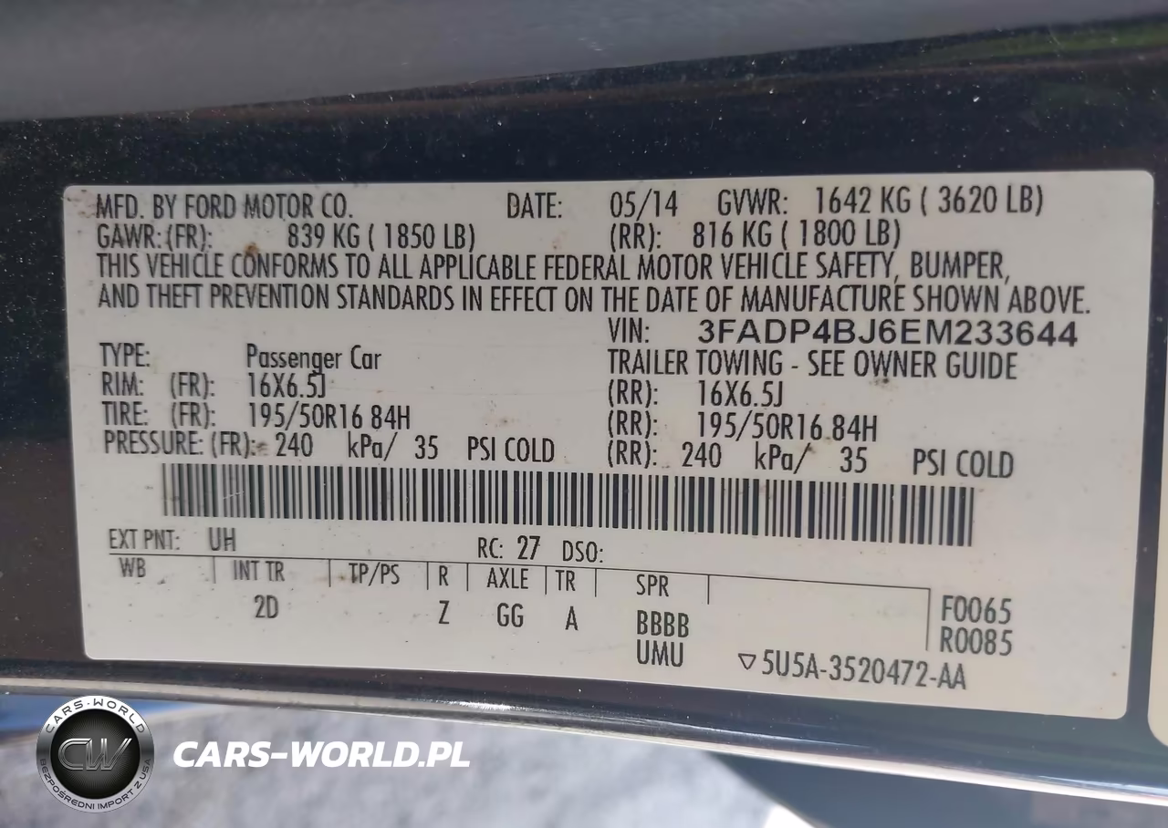 2014 Ford Fiesta Se VIN:3FADP4BJ6EM233644 - 9