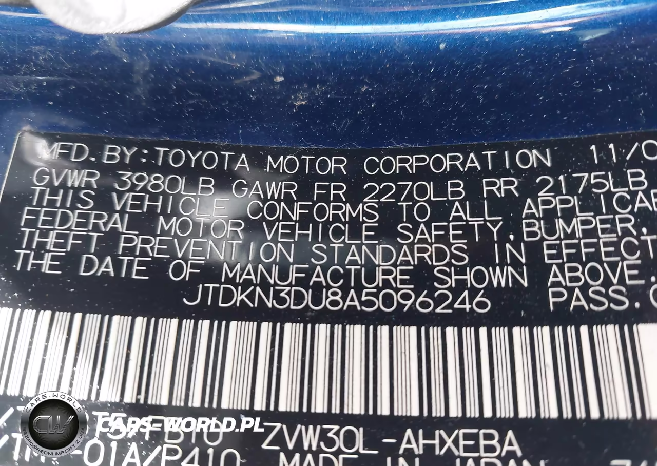 2010 Toyota Prius Iii VIN:JTDKN3DU8A5096246 - 9