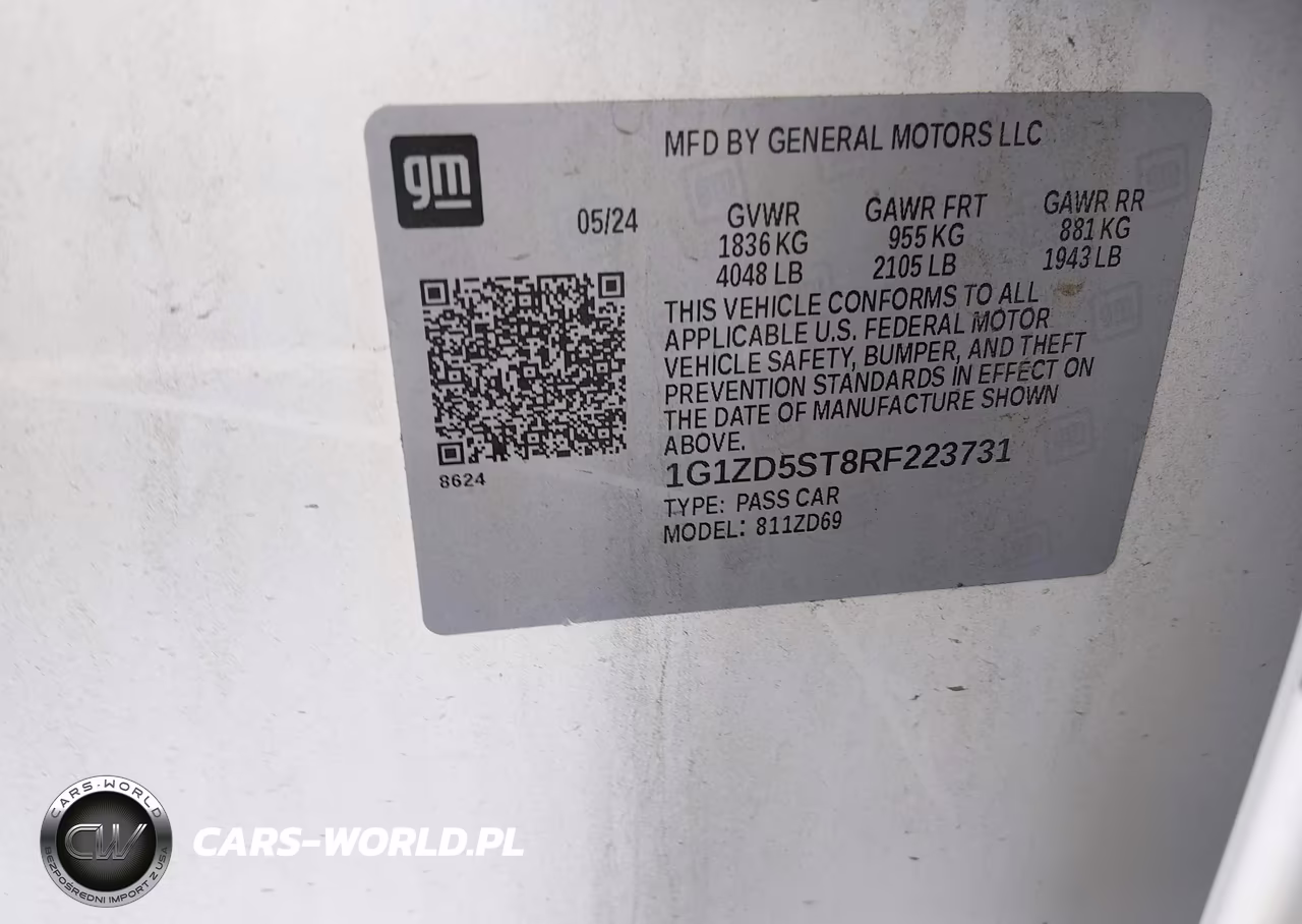 2024 Chevrolet Malibu Fwd 1Lt VIN:1G1ZD5ST8RF223731 - 9