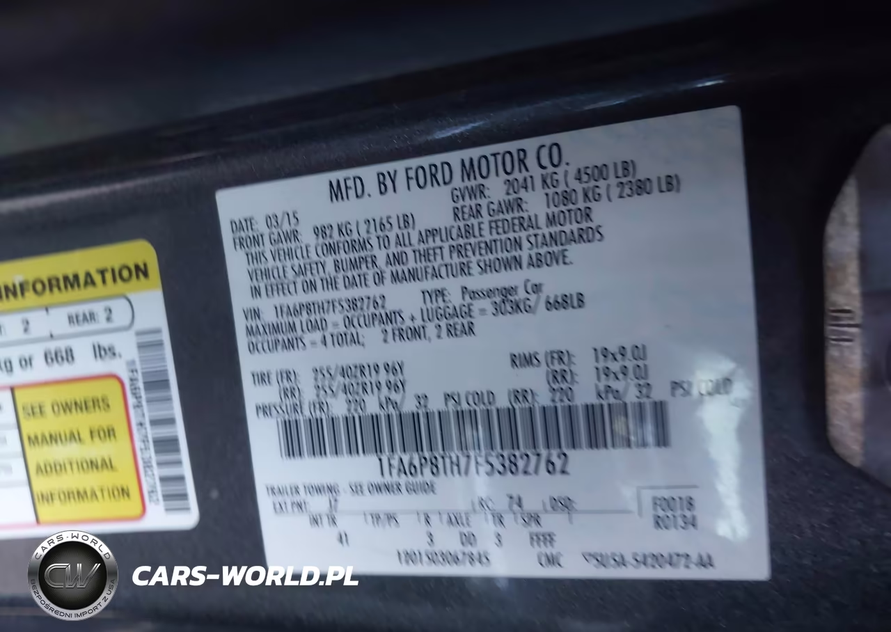2015 Ford Mustang Ecoboost VIN:1FA6P8TH7F5382762 - 9