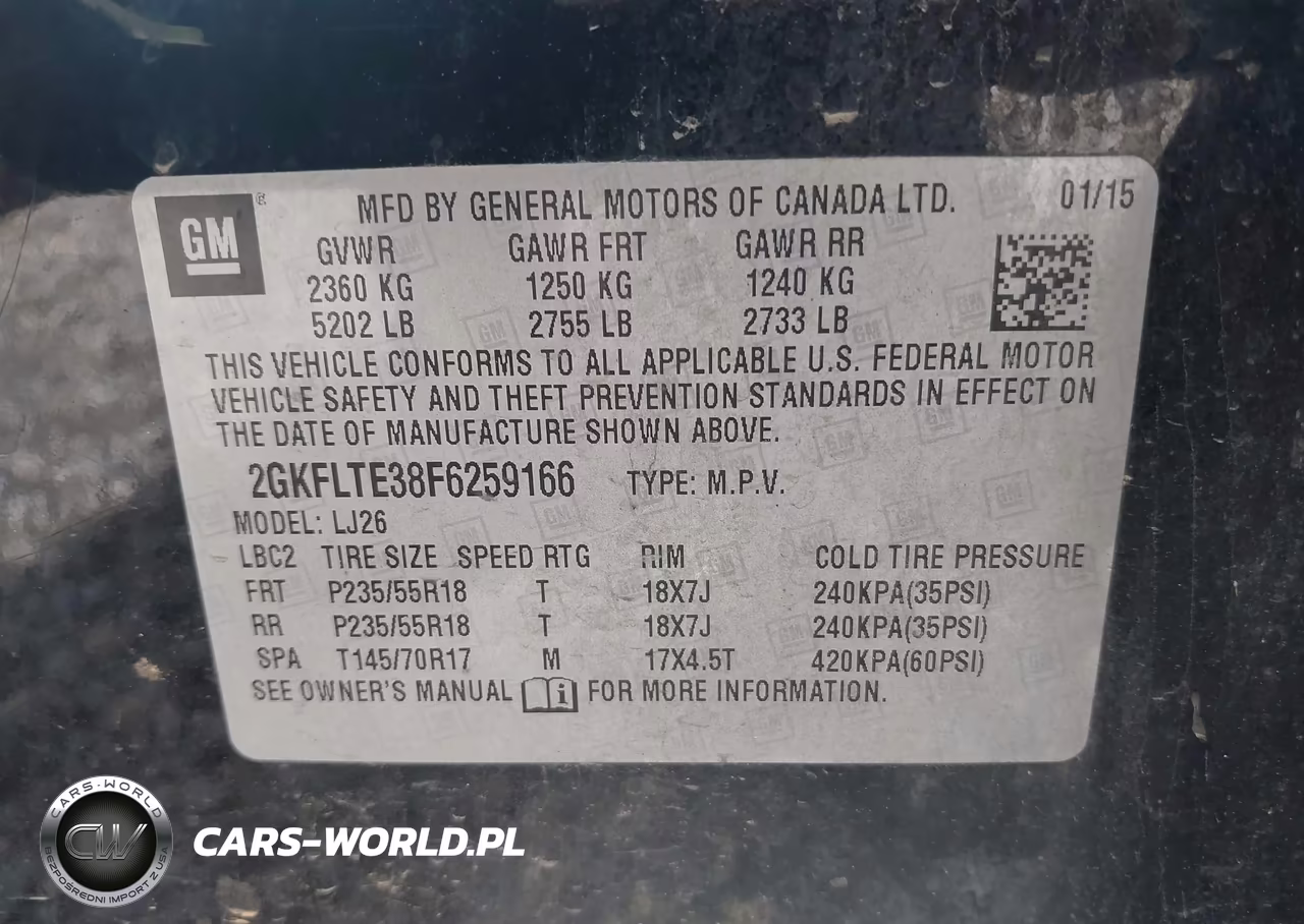 2015 GMC Terrain Slt-2 VIN:2GKFLTE38F6259166 - 9