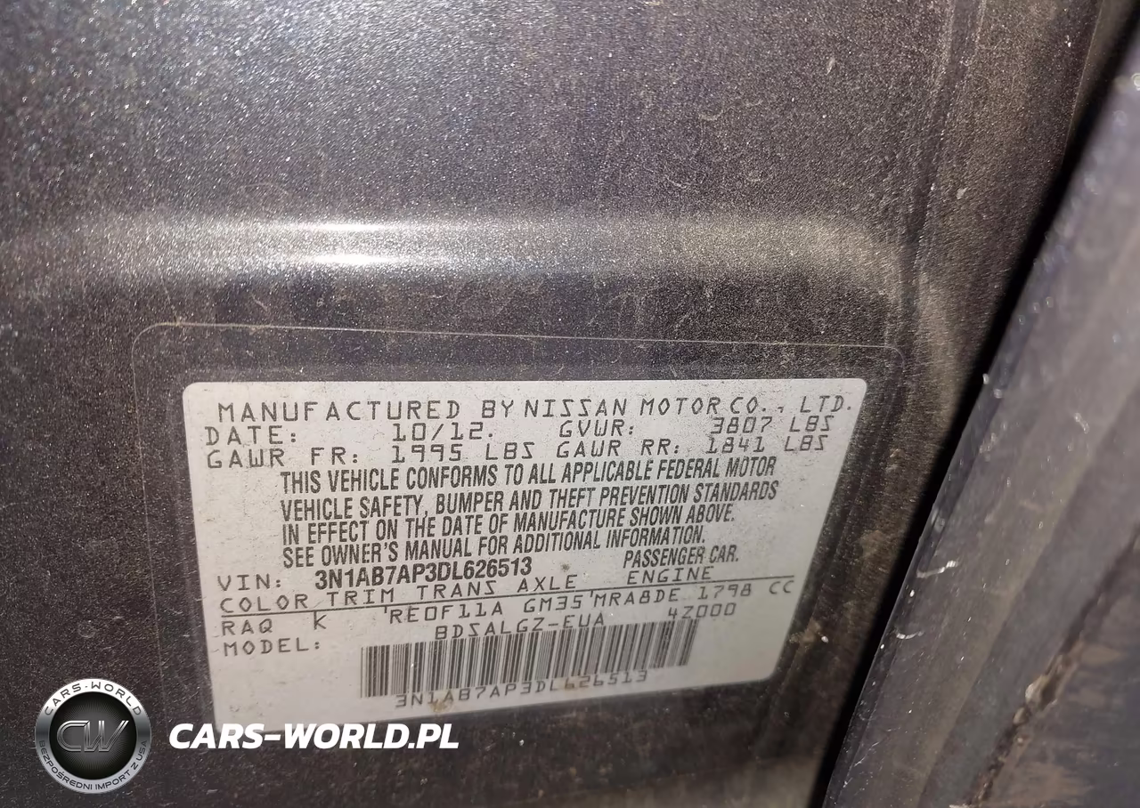 2013 Nissan Sentra Sl VIN:3N1AB7AP3DL626513 - 9