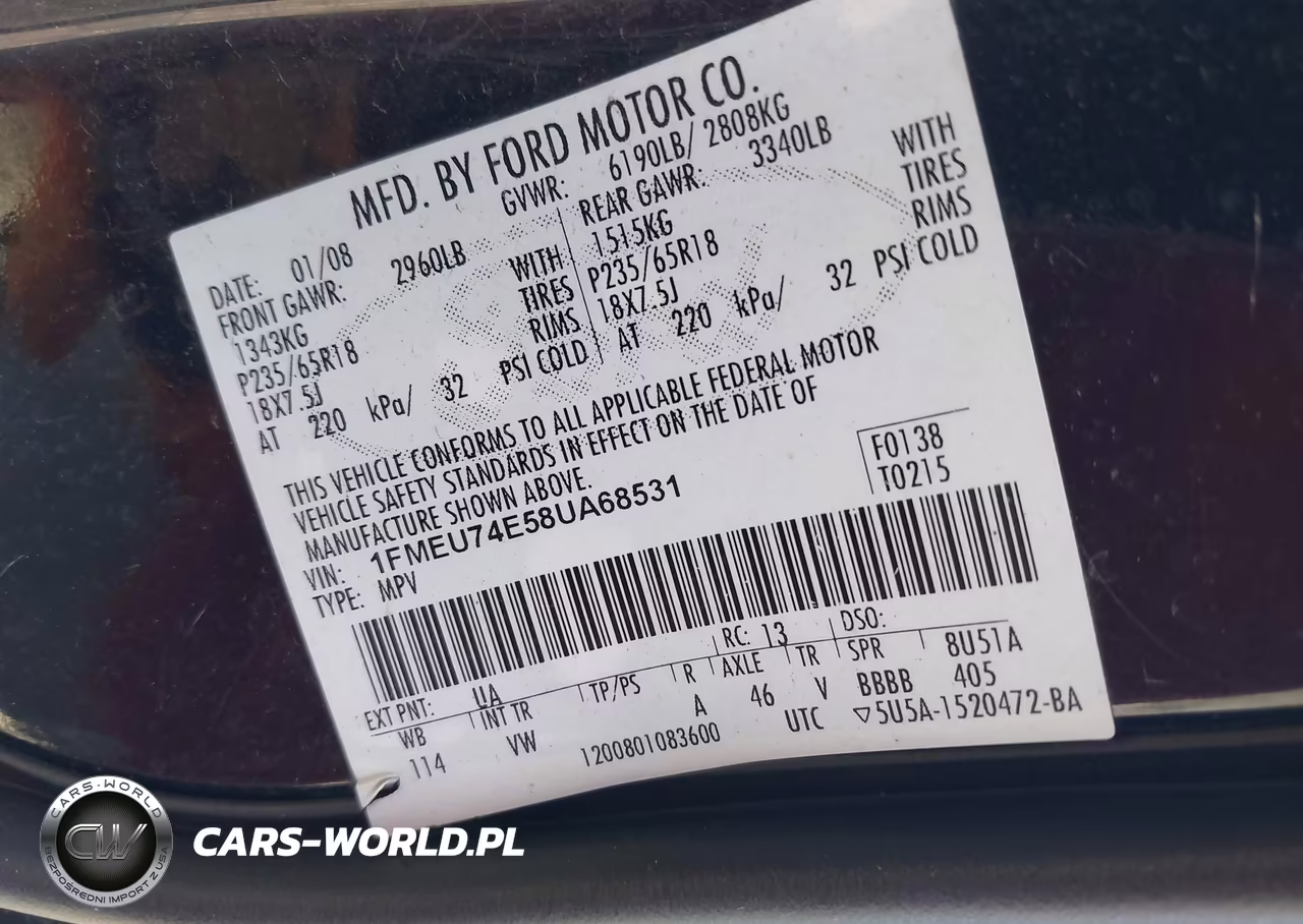 2008 Ford Explorer Eddie Bauer VIN:1FMEU74E58UA68531 - 9