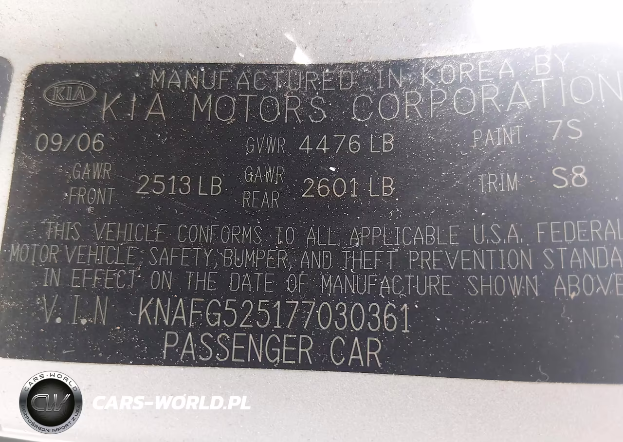 2007 Kia Rondo Lx VIN:KNAFG525177030361 - 9