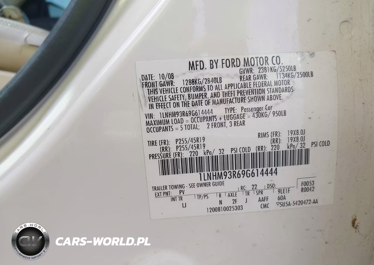 2009 Lincoln Mks VIN:1LNHM93R69G614444 - 9