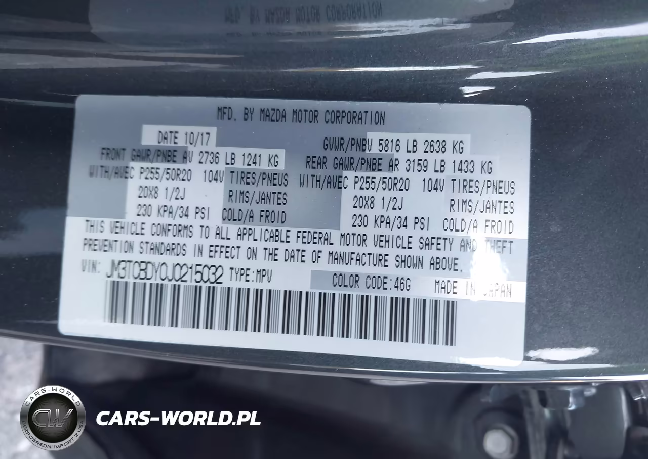 2018 Mazda Cx-9 Grand Touring VIN:JM3TCBDY0J0215032 - 9