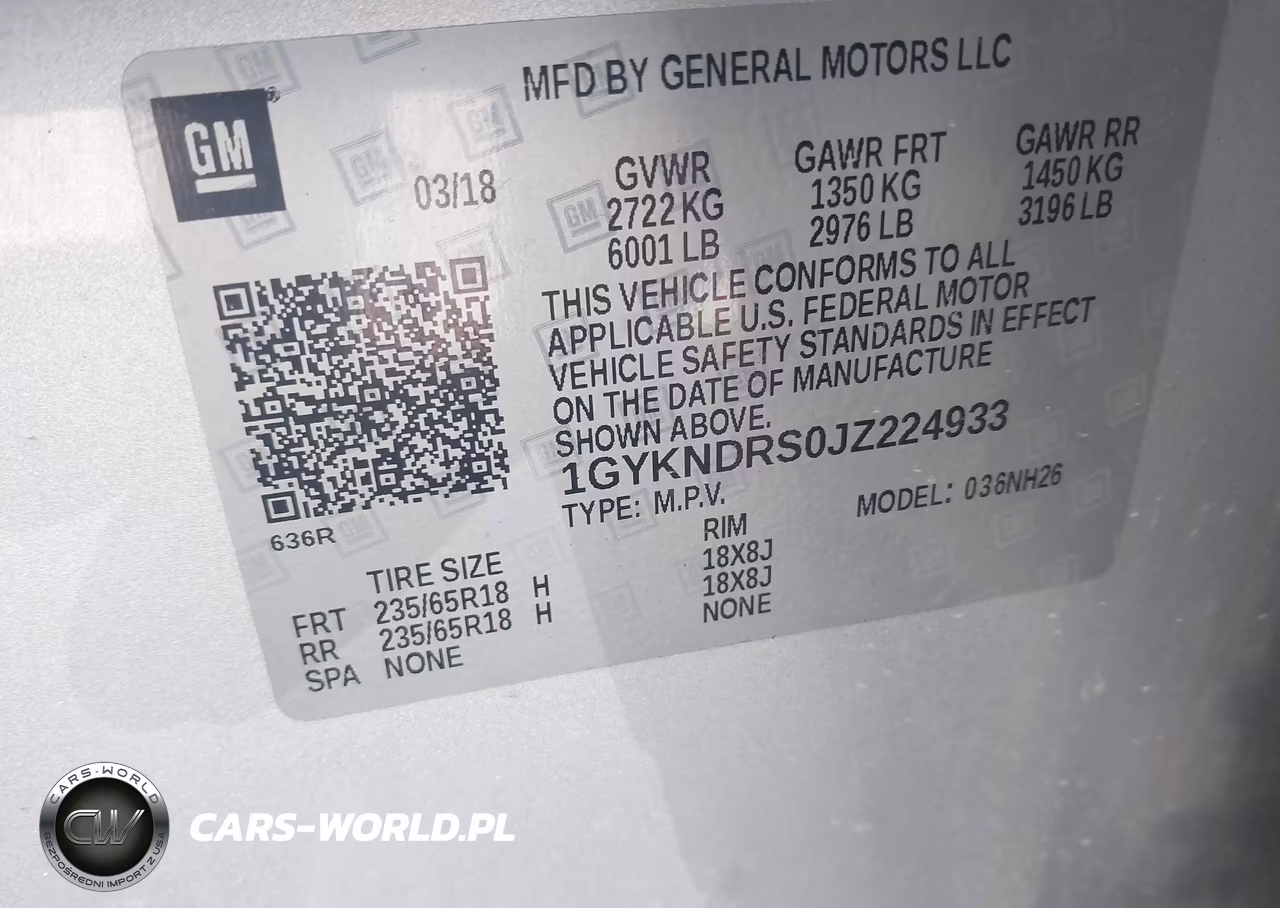 2018 Cadillac Xt5 Luxury VIN:1GYKNDRS0JZ224933 - 9