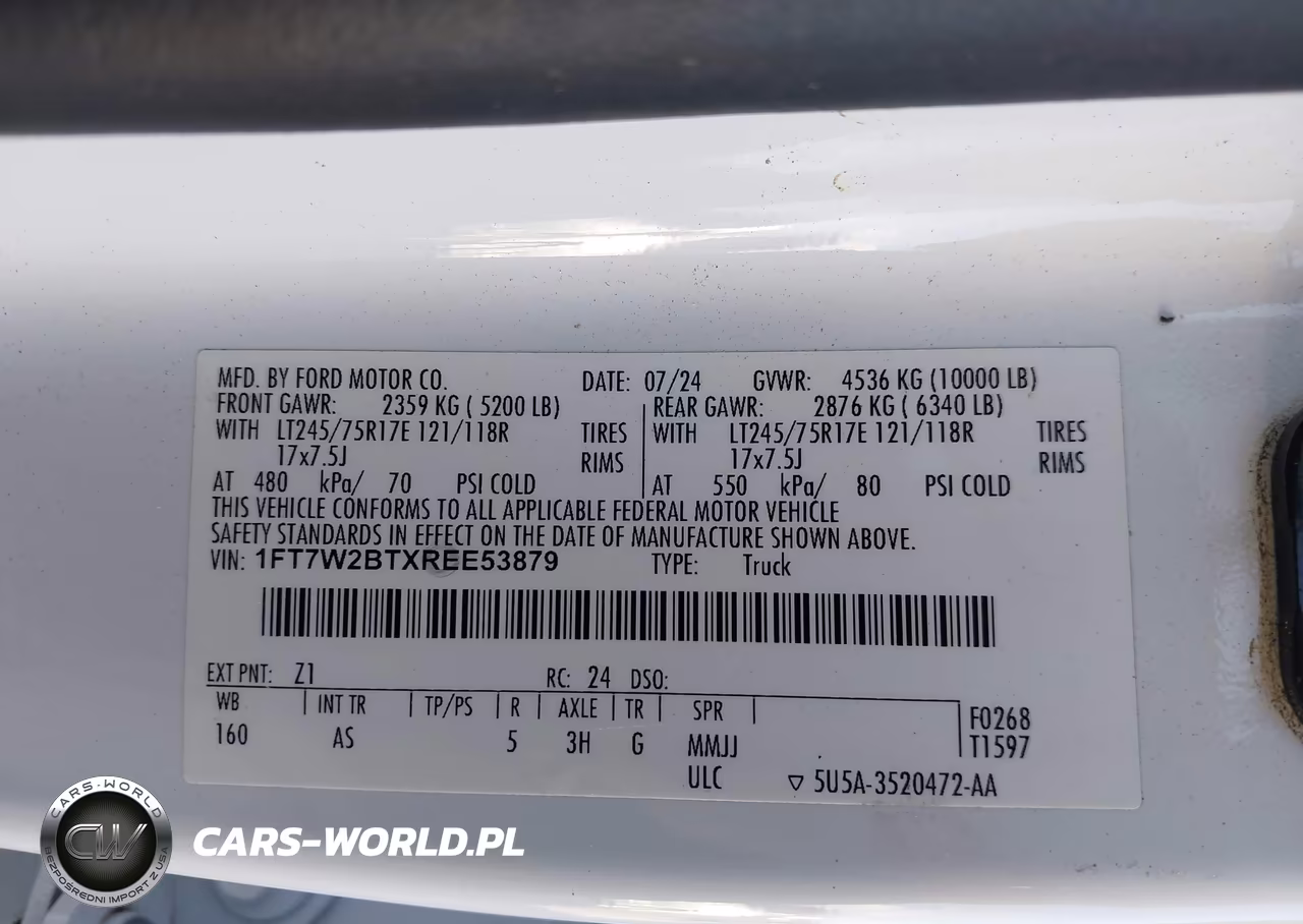 2024 Ford F-250 Xl VIN:1FT7W2BTXREE53879 - 9