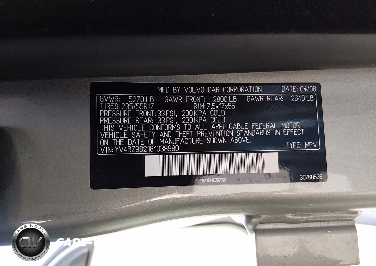 2008 Volvo Xc70 3.2 VIN:YV4BZ982181038980 - 9