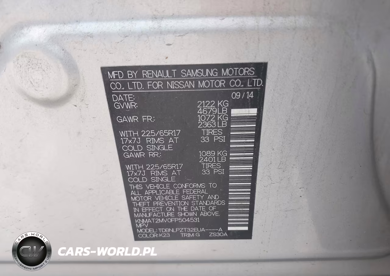 2015 Nissan Rogue S VIN:KNMAT2MV0FP504531 - 9