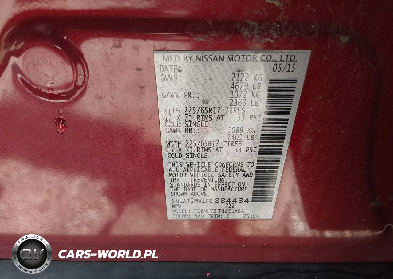 2015 Nissan Rogue Sv VIN:5N1AT2MV1FC884434 - 9