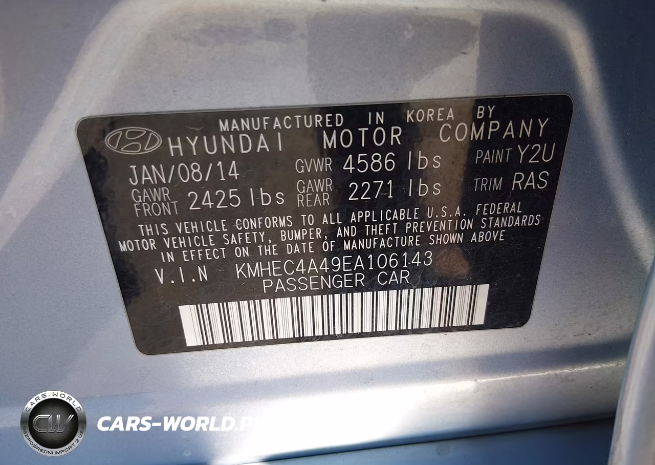 2014 Hyundai Sonata Hybrid Limited VIN:KMHEC4A49EA106143 - 9